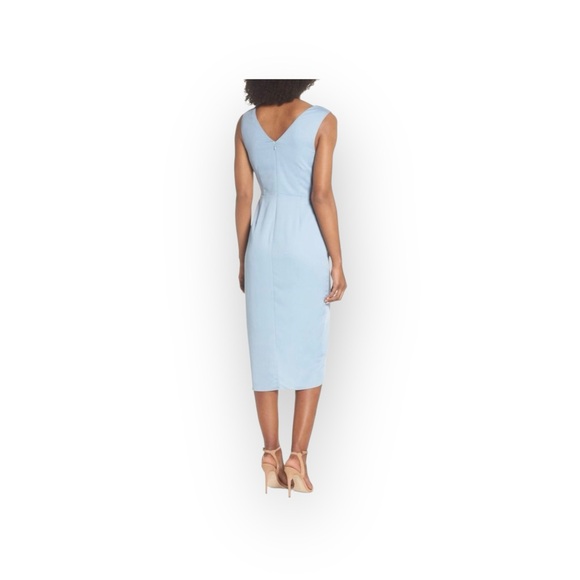 new Cooper St แชฅ Draped Surplice Neck Sleeveless Sheath Dress แชฅ Sky Blue แชฅ 16 XXL - Picture 9 of 14